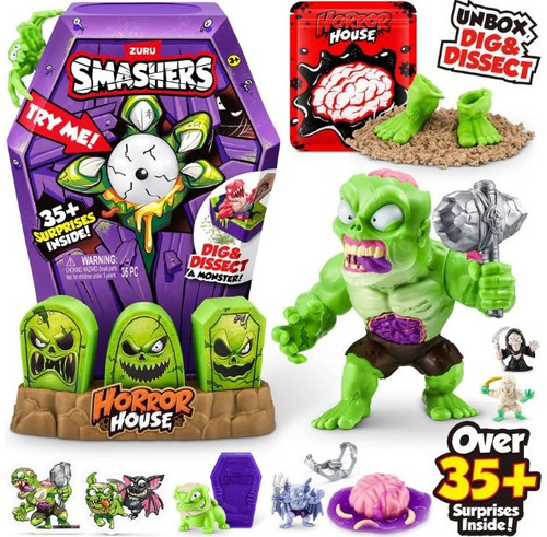 Smashers Horror House Brain Dead LARGE Mystery Pack GREEN Spider