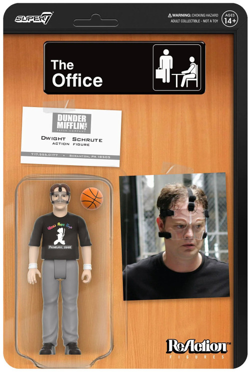 Super7 Il livello di minaccia dell'ufficio Midnight Dwight Schrute nel ruolo di Samuel L. Chang 9,7 cm Reazione Figura