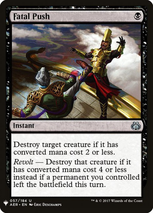 Magic The Gathering The List Single Card Uncommon Fatal Push AER
