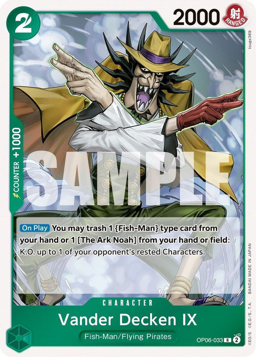 One Piece Wings of the Captain Rare Vander Decken IX OP06-033