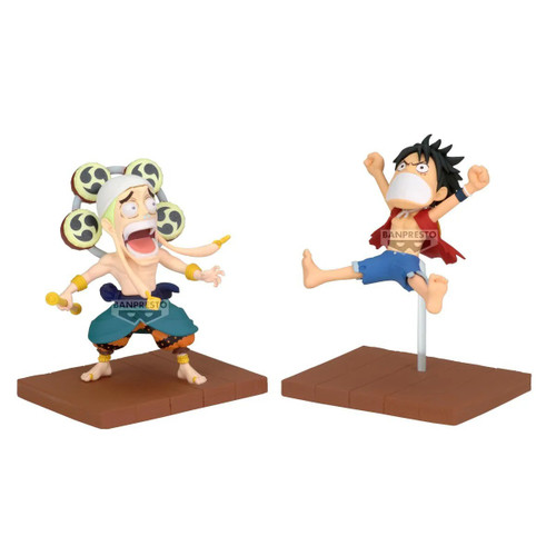 One Piece World Collectable Figure WCF Log Stories Monkey D. Luffy & Enel 3.1-Inch Collectible PVC Figure