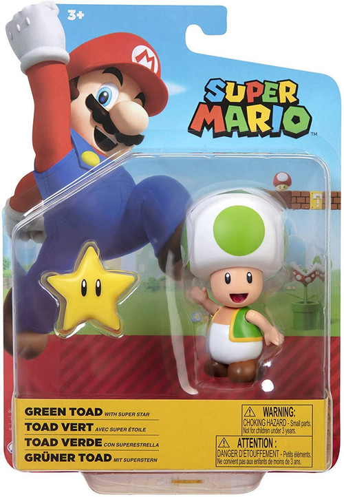 World of Nintendo Super Mario Wave 23 Green Toad 4 Action Figure