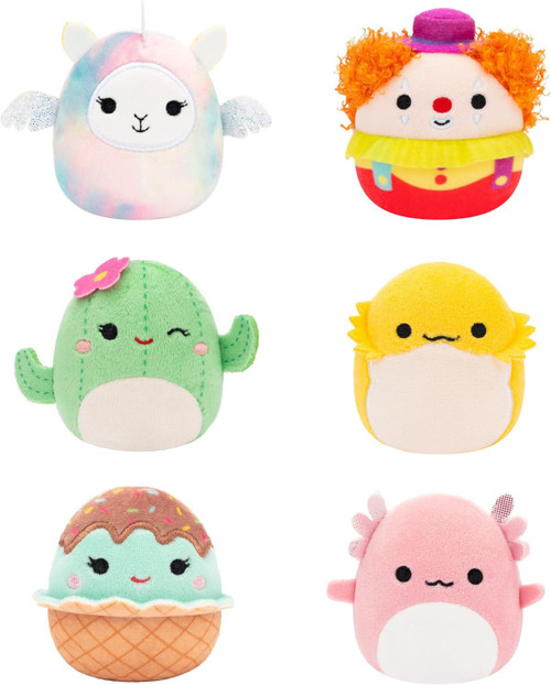 Squishmallows Micromallows Archie Axolotl, Bimbi Clown, Lucy-May