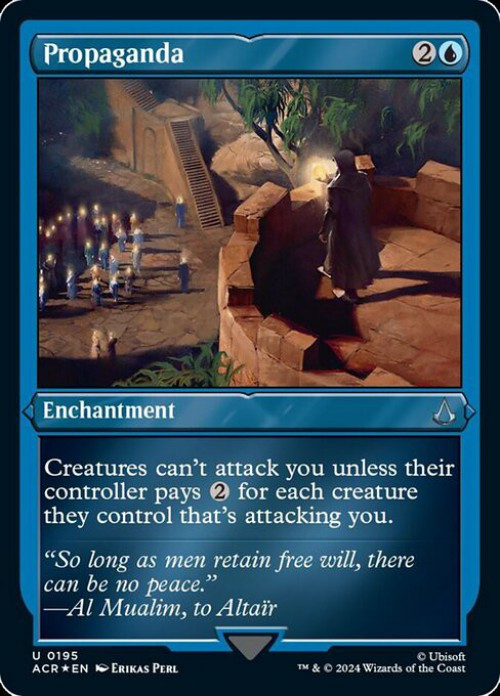 Magic The Gathering Assassins Creed Single Card Uncommon Propaganda 195  Etched Foil - ToyWiz