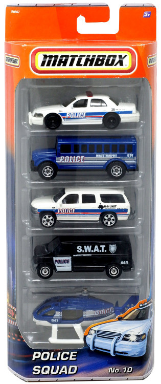Matchbox Police Rig Matchbox Police Squad Diecast Vehicle 5-Pack 10 Mattel Toys - ToyWiz