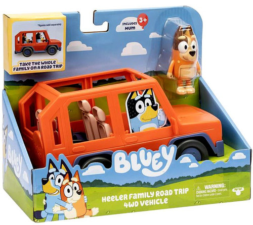 Bluey Heeler Family Road Trip 4WD Vehicle Playset with Mum