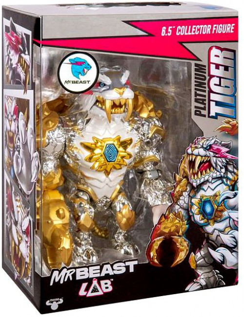 MrBeast Lab PLATINUM Tiger 6.5 Collector Figure Moose Toys - ToyWiz