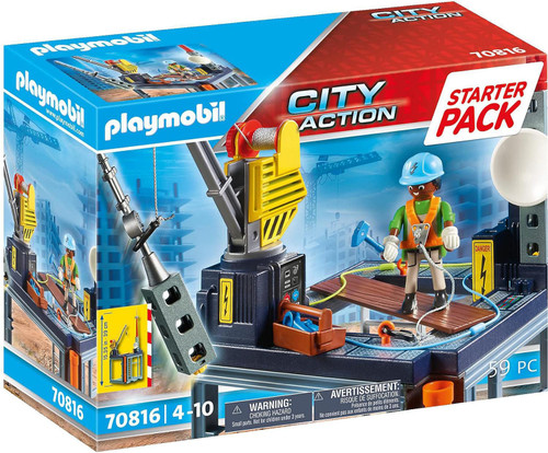 Playmobil City Action Construction Site Starter Pack 70816 Damaged