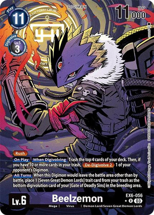 digimon card game beelzemon [BT10-082] (Alternate Art) [Xros Encounter] Limited edition Secret Rare Beelemon card from the Sinister Order series BT19-074](SR) Beelzemon: Blast Mode ACE