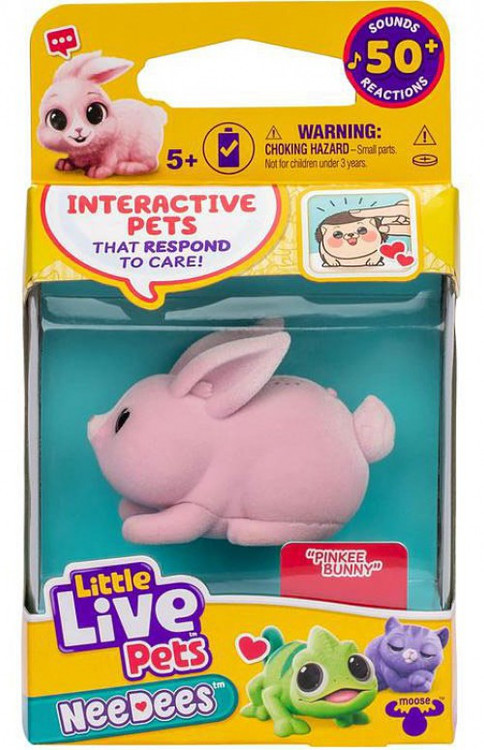 Little Live Pets NeeDees Pinkee Bunny Wearable Interactive Figure
