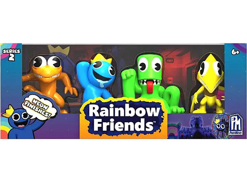 Rainbow Friends Series 2 Orange, Blue, Green Yellow Figure 4-Pack