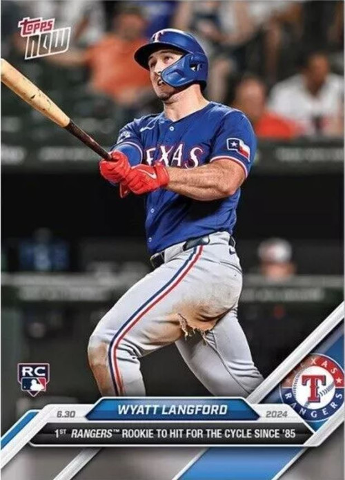 MLB Texas Rangers 2024 NOW Baseball Single Card Wyatt Langford 364 ...