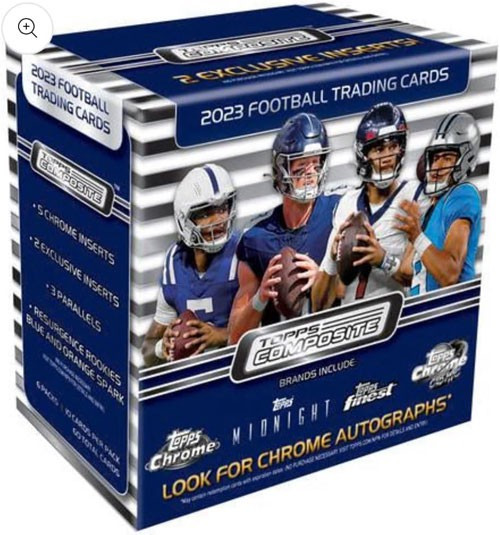 NFL Topps 2023 Composite Football Trading Card MEGA Box 6 Packs, Look