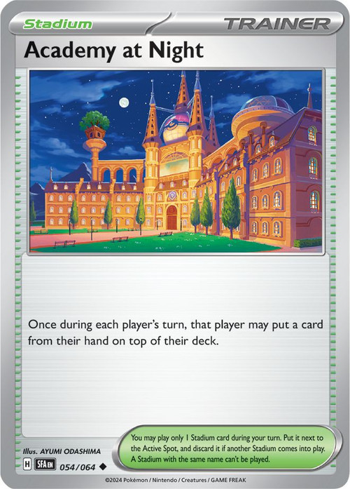 tcg stadium pokemon cards Pokemon Trading Card Game Shrouded Fable Uncommon Academy at Night Stadium  #54