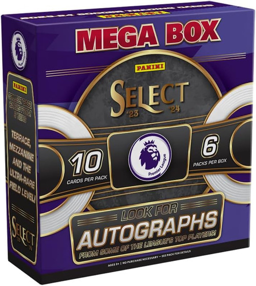 Premier League Select 2023-24 Soccer Trading Card MEGA Box 6 Packs