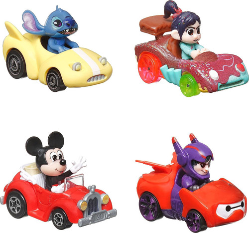 Hot Wheels RacerVerse Disney Mickey, Vanellope, Stitch Hiro with