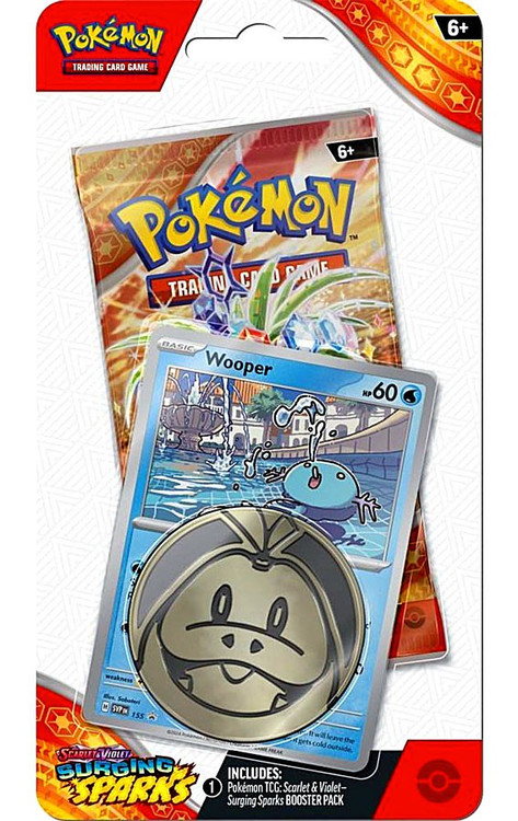 surging sparks booster box promo Pokemon Scarlet Violet Surging Sparks Wooper Checklane BLISTER Pack Booster  Pack, Promo Card Coin Pokemon USA