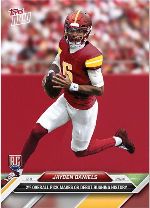 NFL Washington Commanders 2024 NOW Football Single Card Jayden Daniels ...
