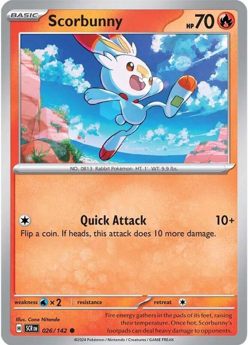 Scorbunny on the Ball 海外限定御三家プロモセット 未開封 Pokemon Trading Card Game Stellar Crown Single Card Common