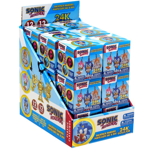 Sonic The Hedgehog Backpack Hangers 2.5 Mystery Box 18 Packs Just