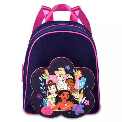 disney princess frame mini backpack Collage Triple Pocket including adjustable straps and lace Loungefly Disney Princesses Mini Backpack