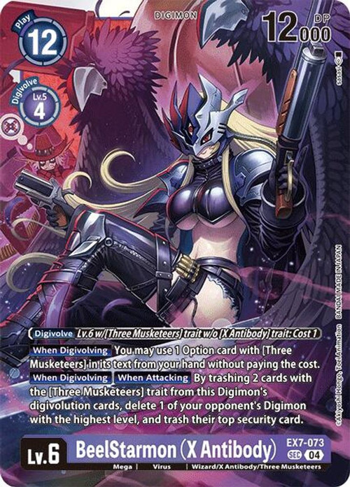 digimon ex7 booster box Digimon Trading Card Game Liberator Single Card Secret Rare BeelStarmon X  Antibody EX7-073