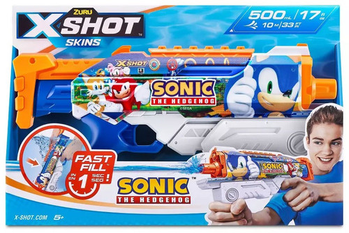X-Shot Skins Hyperload Sonic the Hedgehog Water Blaster Damaged