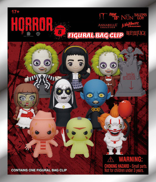 Horror 3D Figural Foam Bag Clip Horror Series 8 Mystery Pack