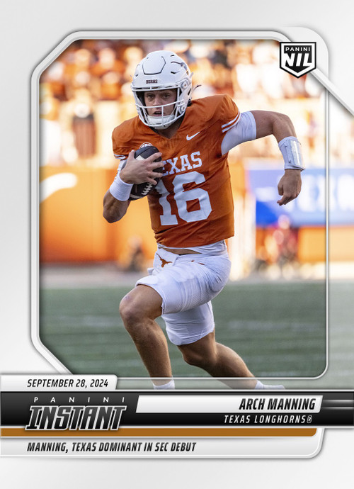 NCAA Texas Longhorns 2024 Instant NIL College Football Single Card