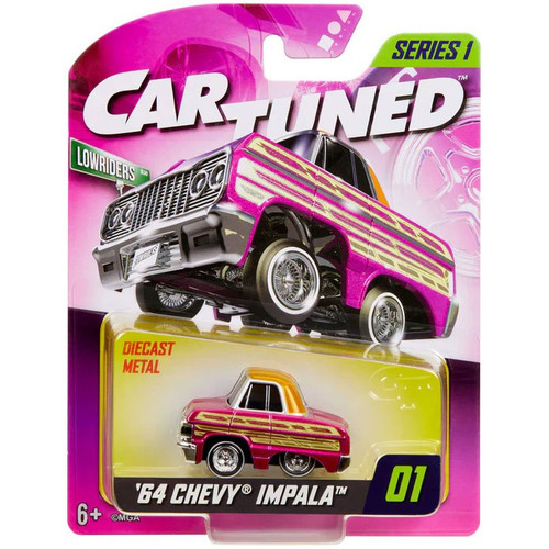 CAR TUNED'　64 CHEVY IMPALA ミニカー　チェイス Car Tuned Diecast Series 4 CHASE '64 Chevy Impala MGA RED