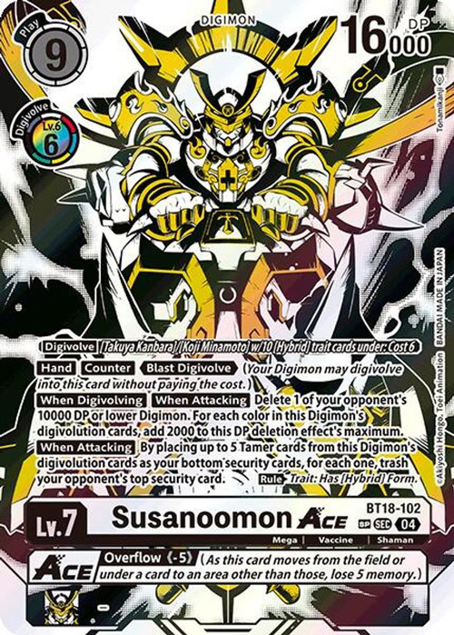 Digimon Trading Card Game Release Special Booster 2.0 Single Card Special Rare Susanoomon ACE BT18-102 Textured - ToyWiz Digimon Trading Card Game Release Special Booster 2.0 Single Card Special Rare Susanoomon ACE BT18-102 Textured - ToyWiz