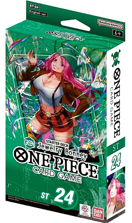 one piece tcg green deck Trading Card Game Jewelry Bonney Starter ST-24 ENGLISH, 51 Cards Bandai new text cards ONE PIECE Card Game Green