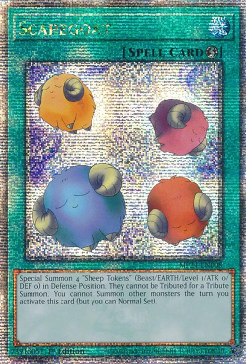 YuGiOh Trading Card Game 25th Anniversary Tin Dueling Mirrors Single Card  Quarter Century Secret Rare Scapegoat MP24-EN008 Quarter Century Secret  Rare - ToyWiz