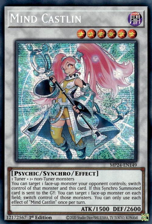 YuGiOh Trading Card Game 25th Anniversary Tin Dueling Mirrors Single Card  Prismatic Secret Rare Mind Castlin MP24-EN149 - ToyWiz