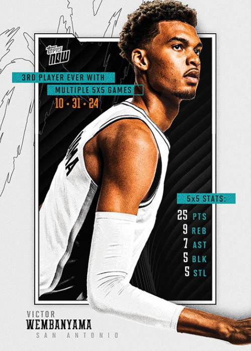 NBA San Antonio Spurs 2024-25 NOW Basketball Single Card Victor