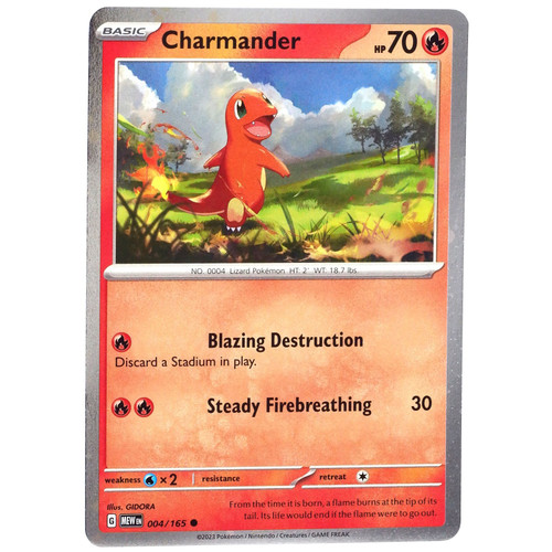 004 pokemon card Pokemon Paldean Fates Holo Charmander #004/165