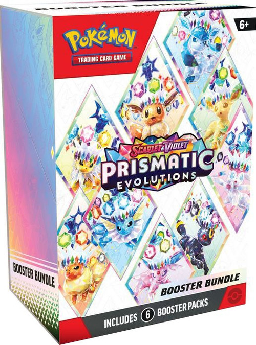 Pokemon Scarlet Violet Prismatic Evolutions Booster Bundle 6 Packs