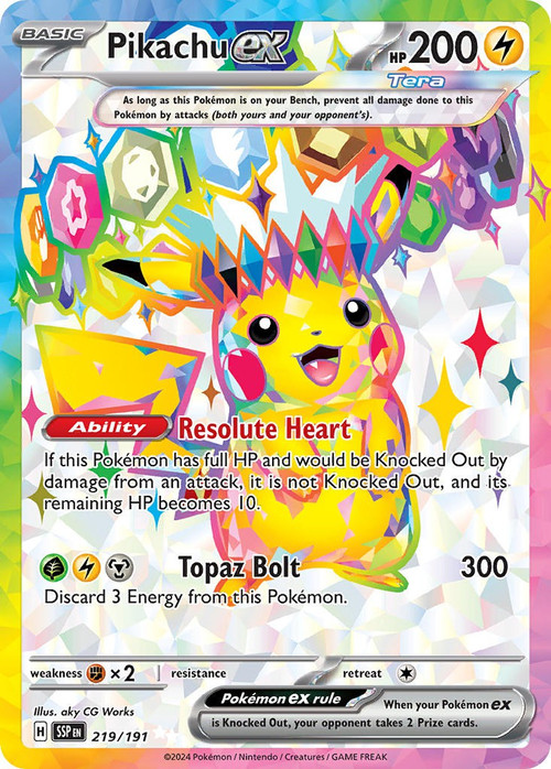 ポケモンカードゲーム Pikachu surgingsparks219pikachuex__935