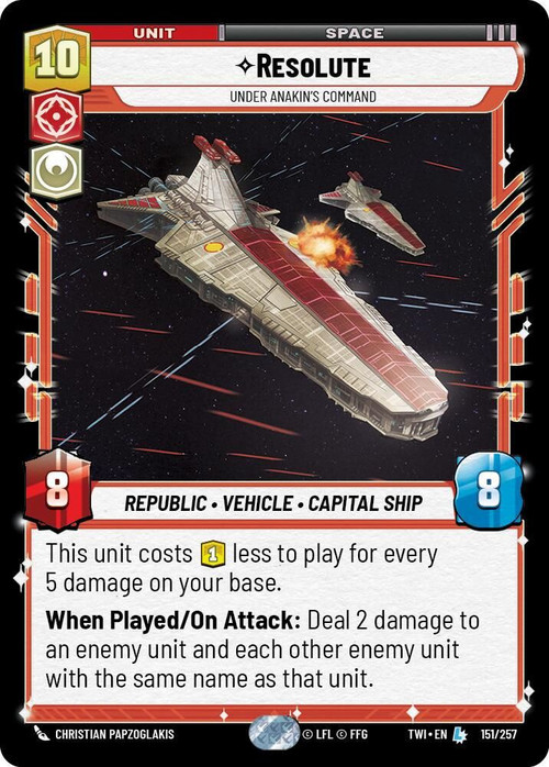 Star Wars Unlimited Twi Light Of The Republic Rare Non-Foil Cards  Near  Mint Twilight Of The Republic