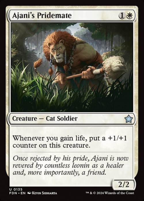Magic The Gathering Foundations Single Card Uncommon Ajanis Pridemate ...