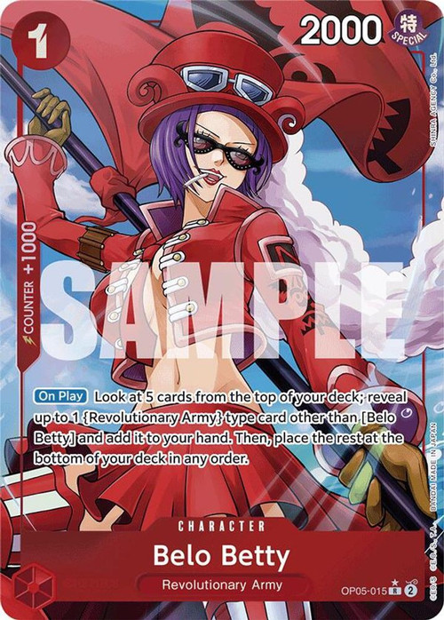 belo betty one piece tcg deck list Trading Card Game Premium Booster Single Card Rare OP05-015 Alternate Art Bk/Y Koala Vs R/Y Belo