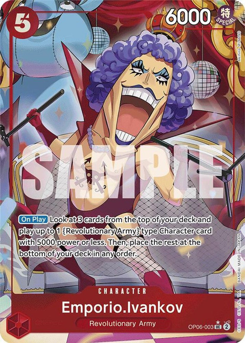 one piece tcg ivankov deck PRB01-(OP06-003) Emporio.Ivankov (UC) Corner Special Artist One Piece Trading Card Game