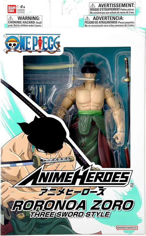 One Piece Anime Heroes Roronoa Zoro Three Style Action Figure
