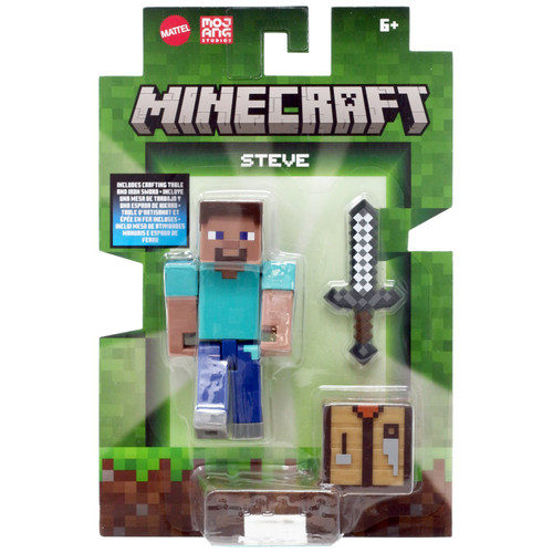 Minecraft Steve 3.25 Action Figure 2024 Mattel Toys - ToyWiz