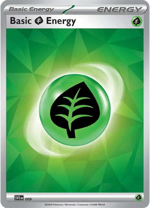 Pokemon Scarlet Violet Promo Single Card Holo Grass Energy Cracked