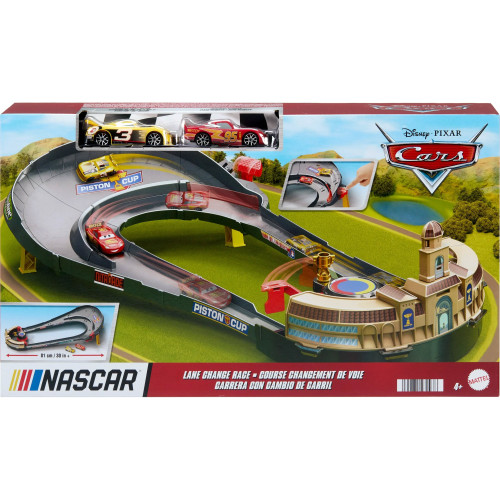 Disney Pixar Cars Lane Change Race Exclusive 155 Playset Mattel