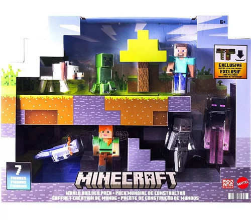 Minecraft World Builder Pack Exclusive 3.25 Action Figure 7-Pack
