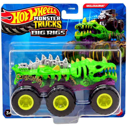 Hot Wheels Monster Trucks Skelesaurus 164 Diecast Car Mattel Toys