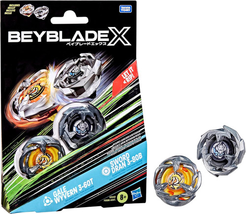 Beyblade X Gale Wyvern 3-60T vs Sword Dran 3-80B Dual Pack Set