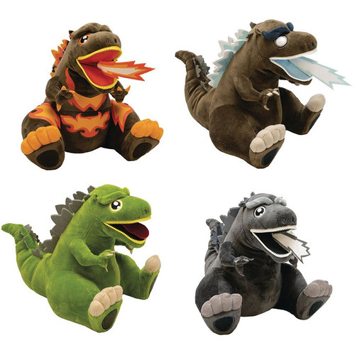 Godzilla Zippermouth Godzilla 9 Plush 4-Pack Set Quantum Mechanix